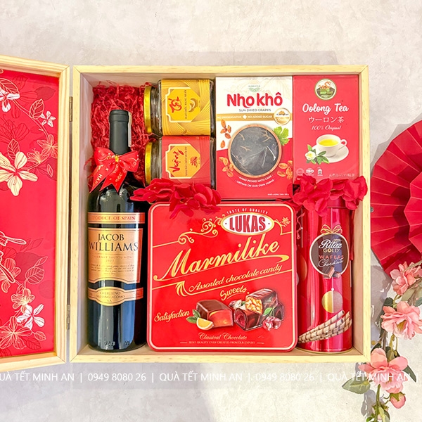 Hộp quà Tết Hộp Gỗ Cao Cấp 2026 - HG704