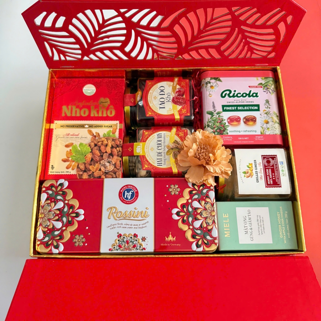 Hộp quà tết Hộp Khắc CNC Sắc Xuân 2026 - H995