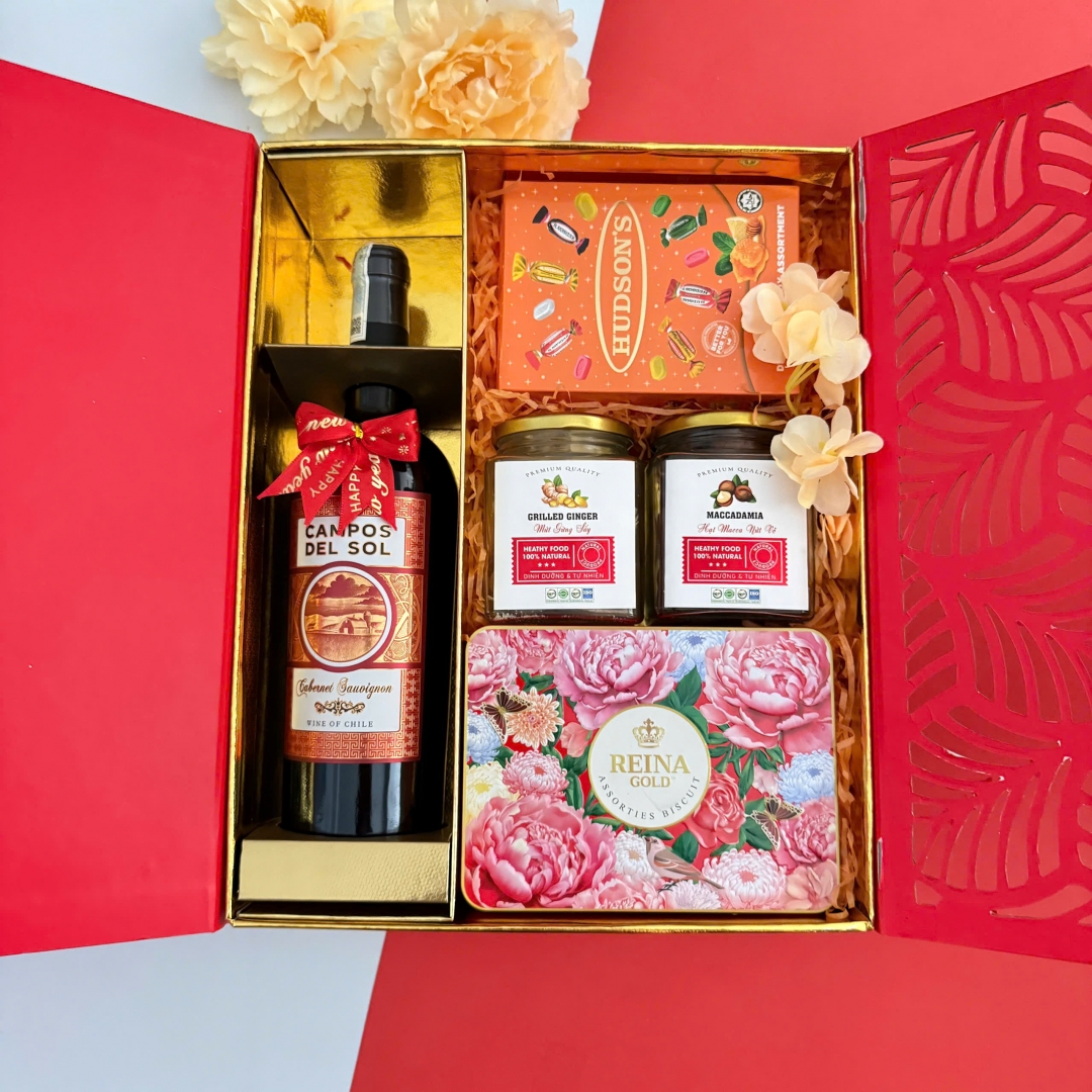 ộp quà tết Hộp Khắc CNC Sắc Xuân 2026 - H555