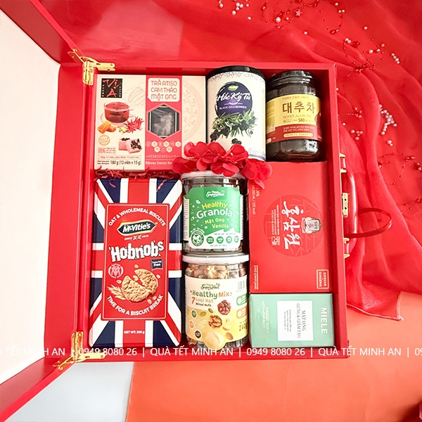 Hộp quà sức khoẻ Hộp Da Premium 2026 - HSK1627