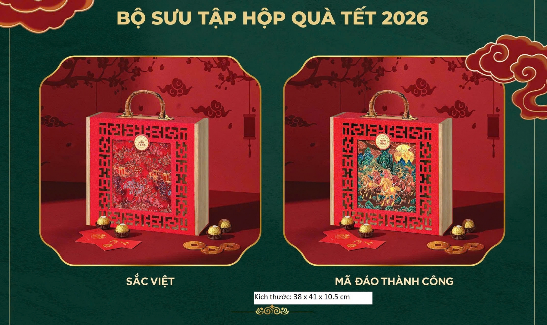 Hộp quà tết Hộp Khắc CNC Sắc Việt Xuân 2026 - H2290
