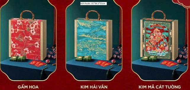 Hộp quà tết Hộp Vali Gấm Hoa Xuân 2026 - H525